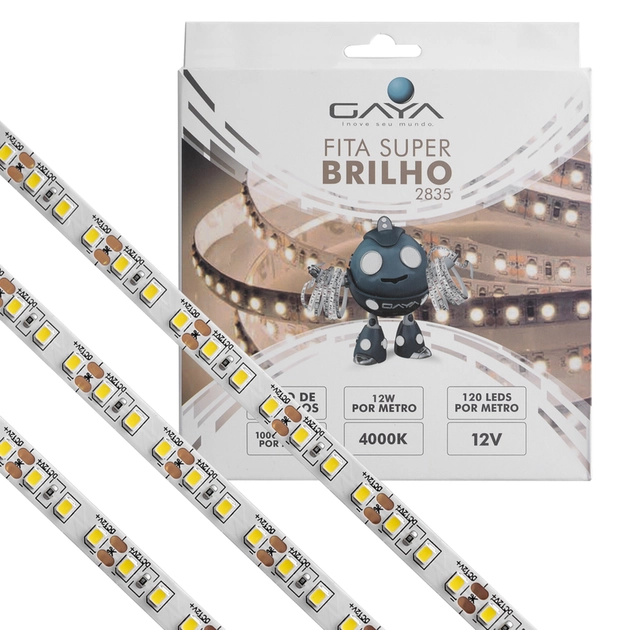 Fita De Led Super Brilho 12w Por Metro 12v Irc80 5m