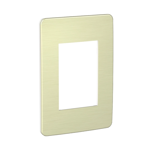 Placa 4x2 3 Postos Dourado Aluminio Aurora Orion