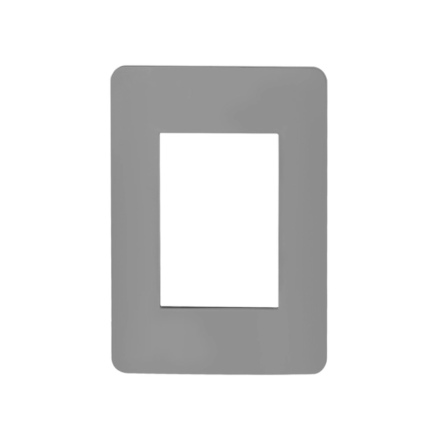 Placa 4x2 3 Postos Grafite Chrome Dark Orion