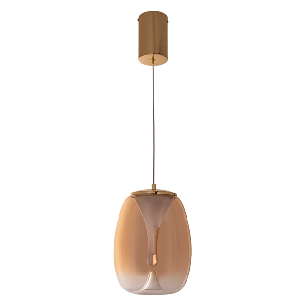 Pendente Led Vidro Metal Champagne 15w 2700k 900lm Zug