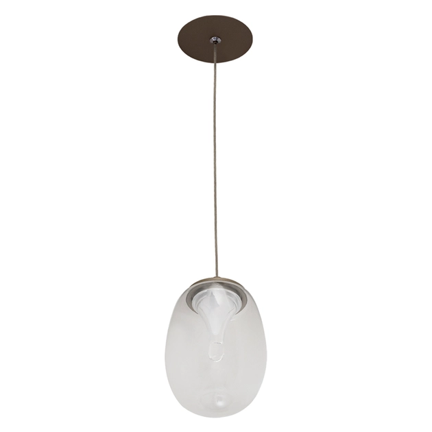 Pendente Led Vidro Aluminio Oliva 5w 300lm 2700k Mini Zug
