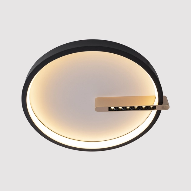 Plafon Led De Sobrepor Preto 27w 1620lm 3000k Passo
