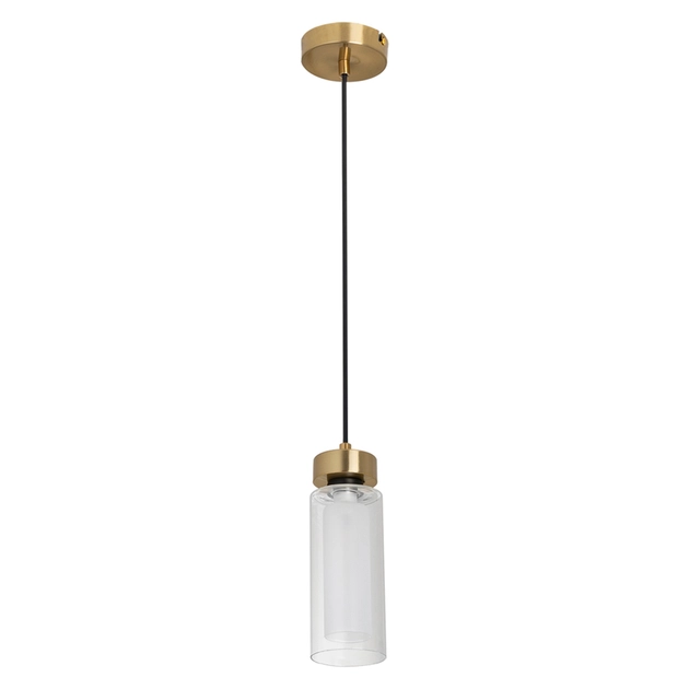 Pendente Metal Vidro Preto E Dourado Ip20 Sise
