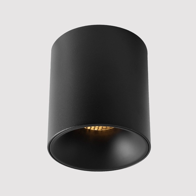 Spot Led De Sobrepor Preto 12w 835lm 2700k Downlight Can
