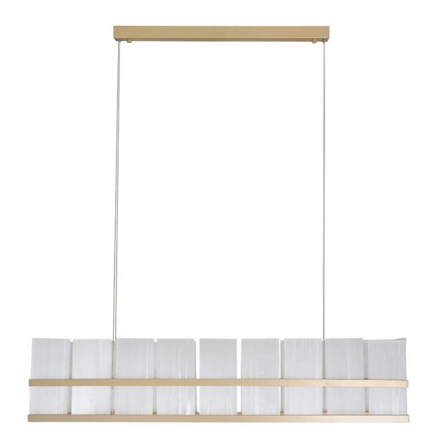 Pendente Led Rocha E Metal Dourado 25w 3000k Lume