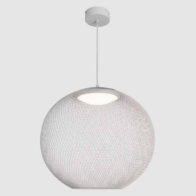 Pendente Led Metal Acrilico Areia 24w 897lm 3000k Domo