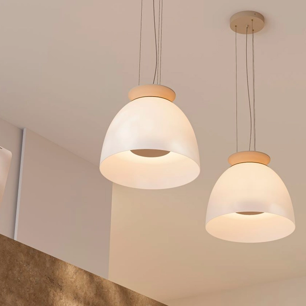 Pendente Led Metal Vidro Fendi 16,5w 500lm 2700k Nova