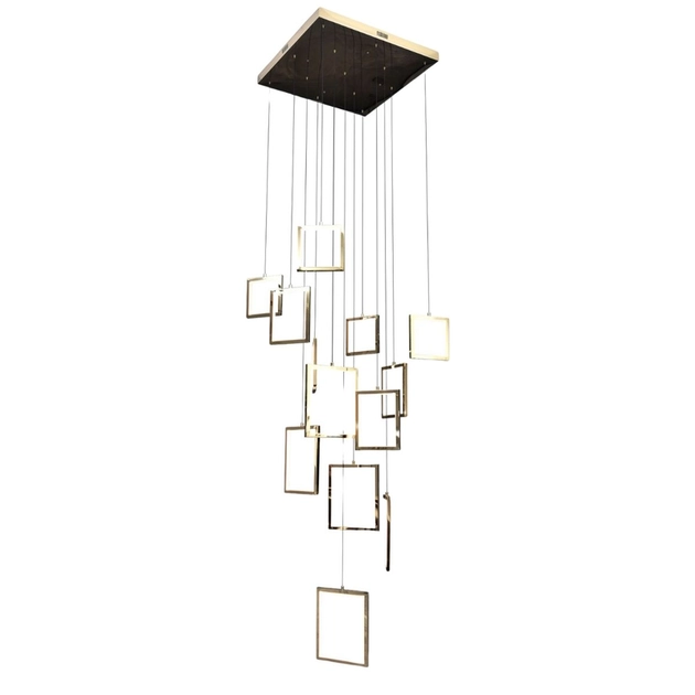Pendente Led Aco Inox Dourado 160w 12480lm 3000k Pucci