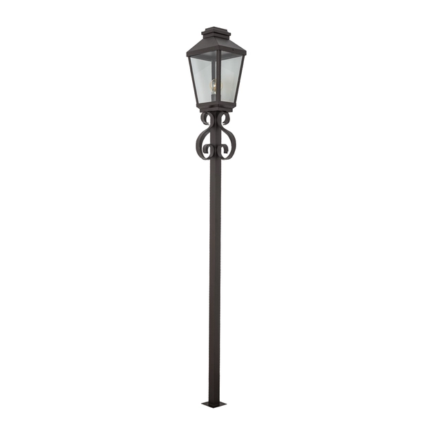 Poste Aluminio Vidro Marrom Ip62 Gold