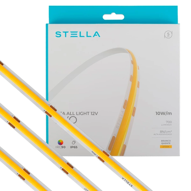 Fita De Led 10wM 12v 2700k 5m Ip65 Irc90 All Light Evo