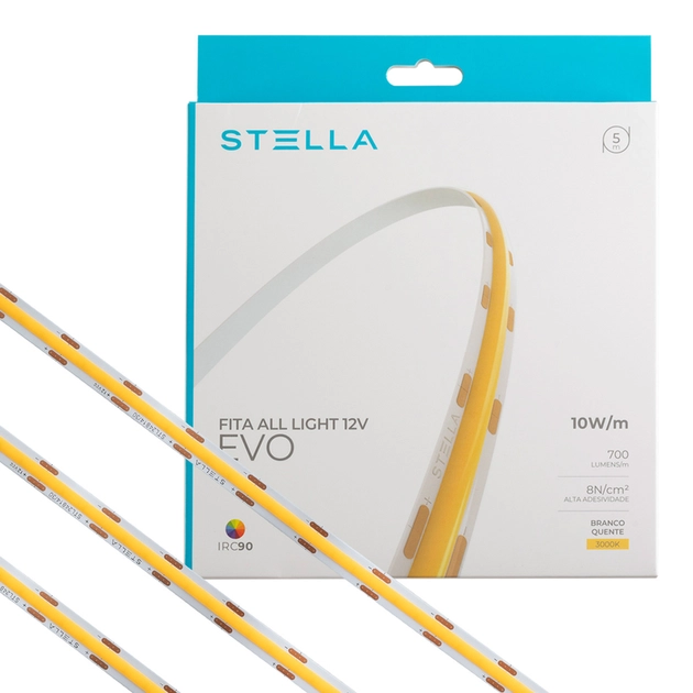 Fita De Led 10w Por Metro 12v 5m Irc90 All Light Evo