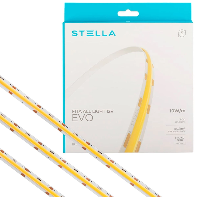 Fita De Led 10w Por Metro 12v 5m Irc90 All Light Evo
