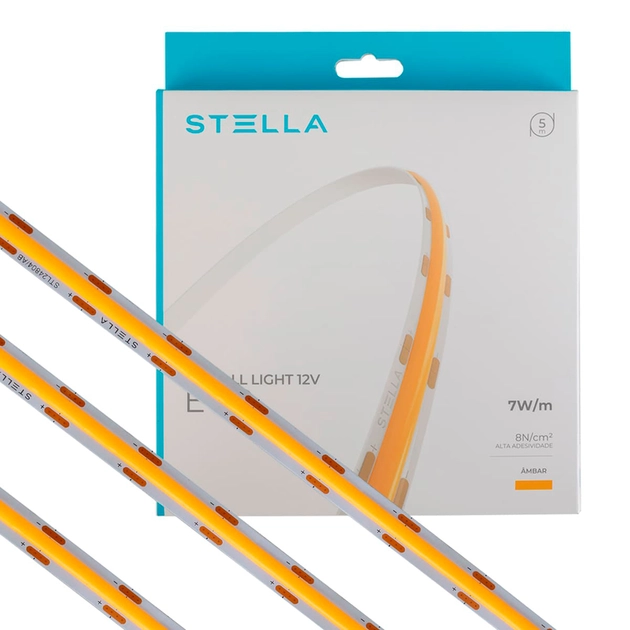 Fita De Led 7wM 12v Luz Ambar 5m All Light Evo