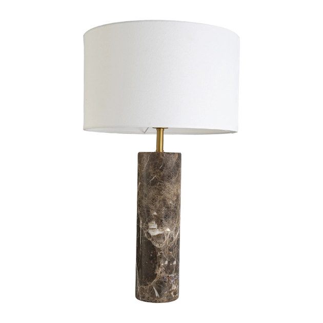Abajur Metal Dourado E Marmore Preto Canova