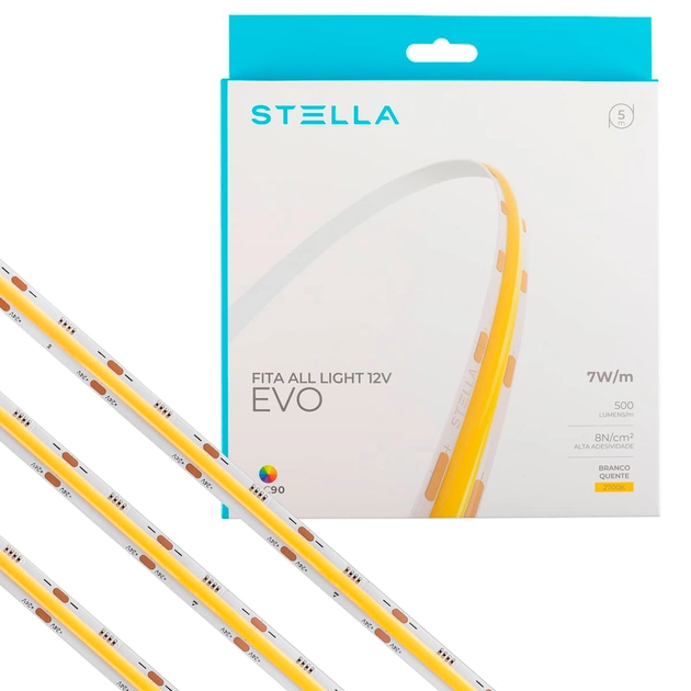 Fita De Led 7w Por Metro 12v 5m Irc90 Ip65 All Light Evo