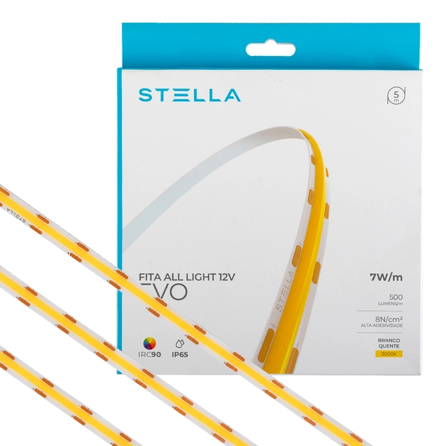 Fita De Led 7w Por Metro 12v 5m Irc90 Ip65 All Light Evo