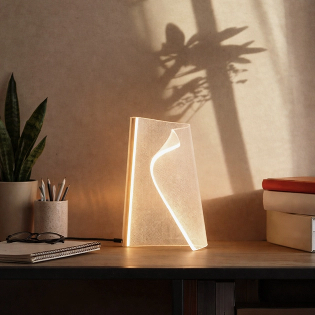 Luminaria De Mesa Led Aluminio Dourado 6w 3000k Zaha
