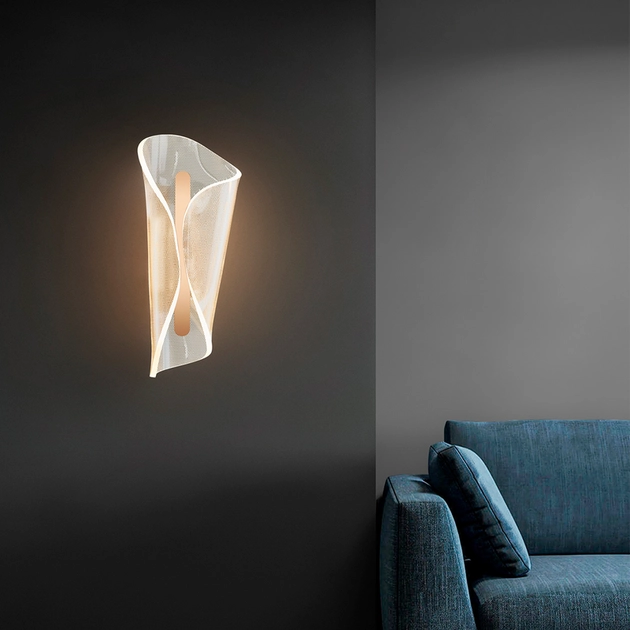 Arandela Led Aluminio Dourado 7w 3000k Zaha