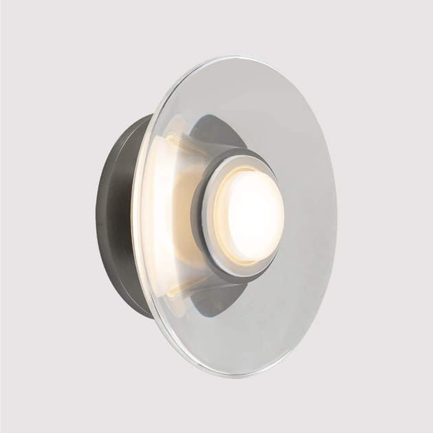 Arandela Led Acrilico E Aluminio Niquel 5w 3000k Disco