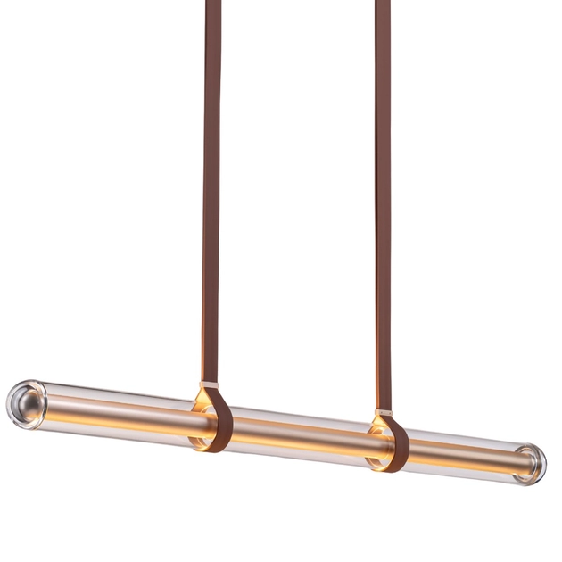 Pendente Led Vidro E Aluminio Champagne 45w 3000k Hang