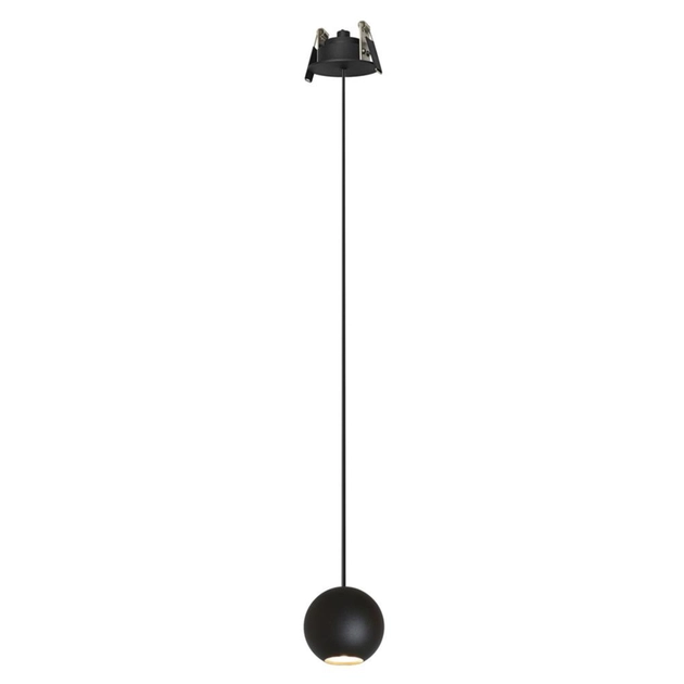 Pendente Led Dimerizavel Aluminio Preto 7w 3000k Marionete