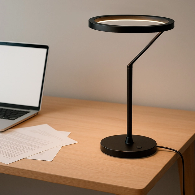 Luminaria De Mesa Led Dimerizavel 12w 3000k Circle