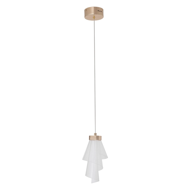 Pendente Led Acrilico E Aluminio Dourado 4w 3000k Zaha