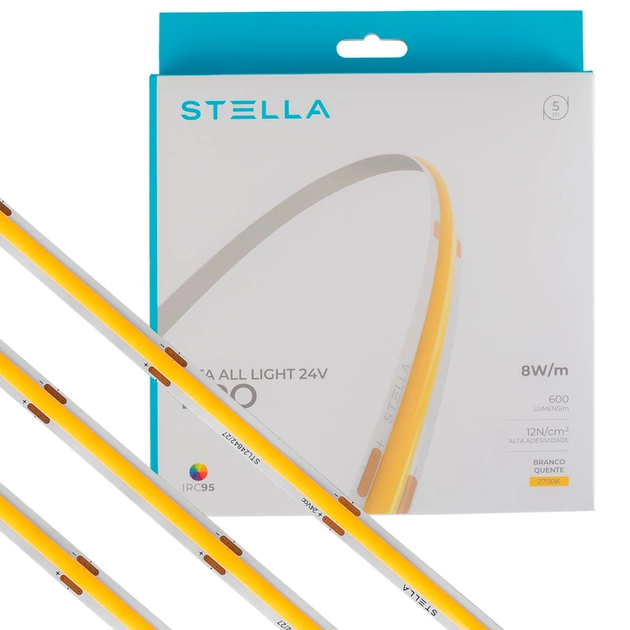 Fita De Led 8w Por Metro 24v 5m 2700k All Light Pro