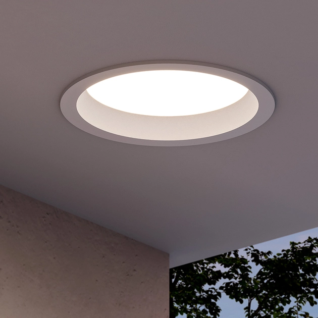 Plafon Led De Embutir Recuado Branco 17w 100 3000k Deep