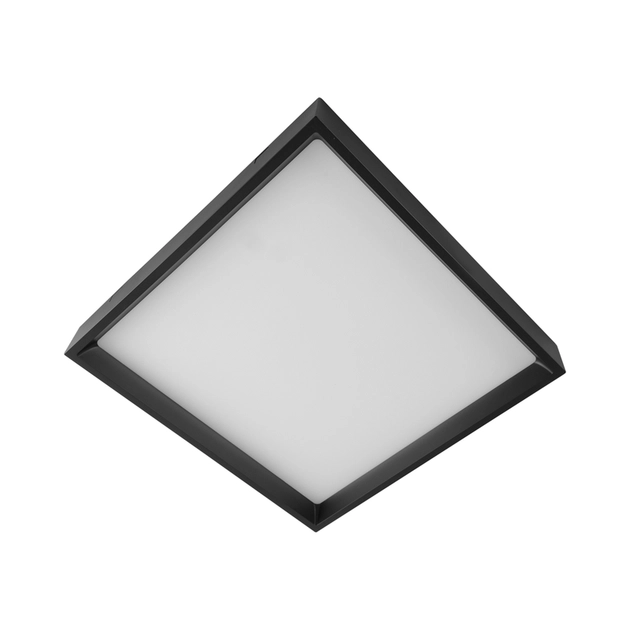 Plafon Led Sobrepor Quadrado 28w Preto 120 3000k Deep