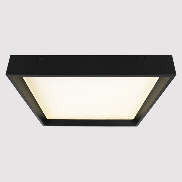 Plafon Led Sobrepor Quadrado Preto 28w 120 4000k Deep