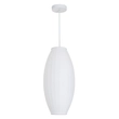 Pendente Tecido E Metal Branco Ø24x50cm Balloon
