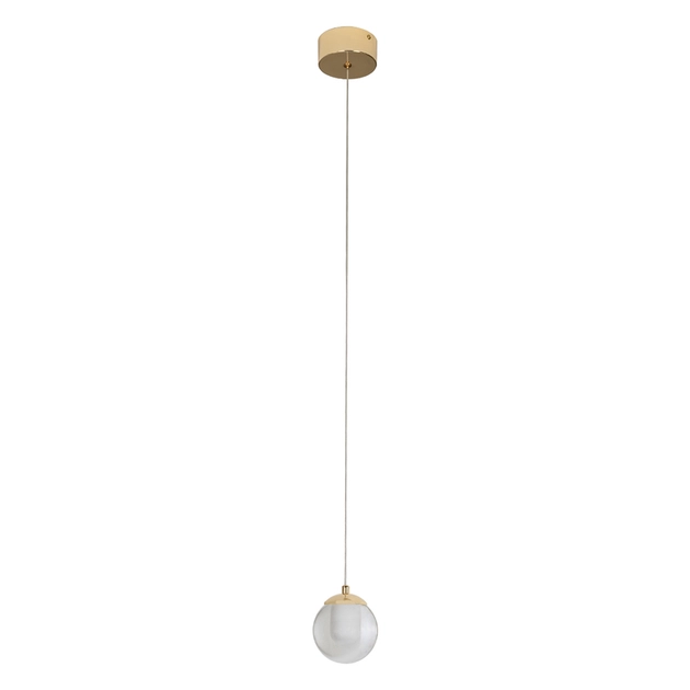 Pendente Led Cristal E Ferro Dourado 5w 3000k Dot