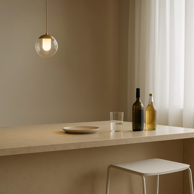 Pendente Led Cristal E Ferro Dourado 5w 3000k Dot