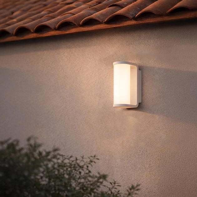 Arandela Led Aluminio Branco 18w 3000k Ip54 Tocha