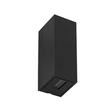 Arandela Led Abs 5w 3000k Ip65 2 Fachos Fechados Flux - PRETO
