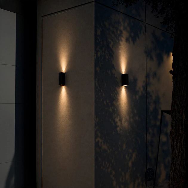 Arandela Led Abs 5w 3000k Ip65 2 Fachos Medios Flux