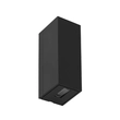 Arandela Led Abs 5w 3000k Ip65 2 Fachos Medios Flux - PRETO