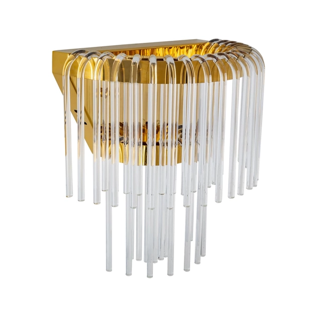 Arandela Led Aco Inox Dourado 25w 3000k Cascata