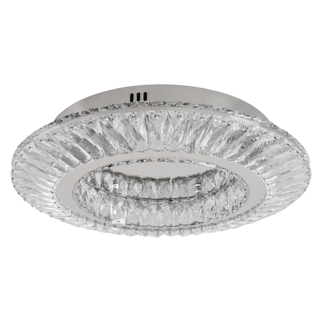 Plafon Led De Sobrepor Aco Inox Cromado 40w 3000k Glaces
