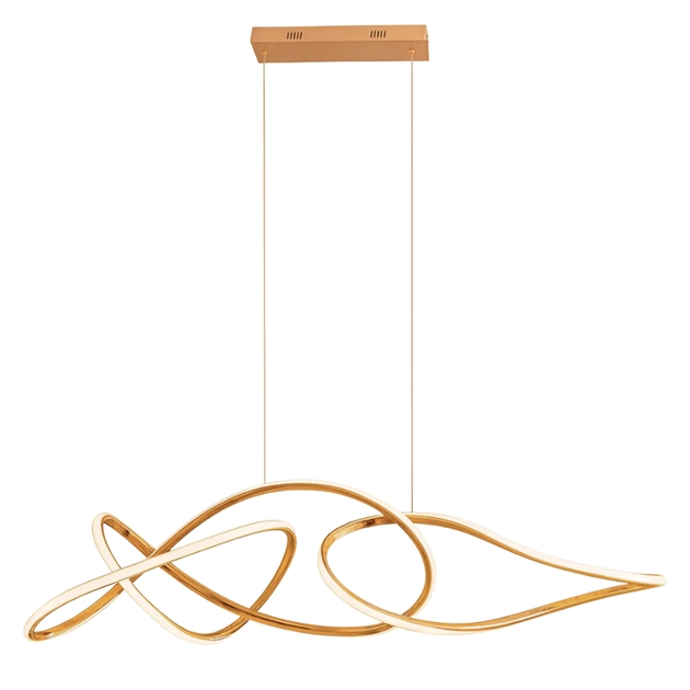 Pendente Led Aco Inox Dourado Rose 85w 3000k Twist