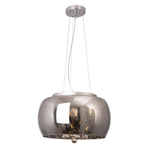 Pendente Vidro Cristal Cromado 40cm Medusa