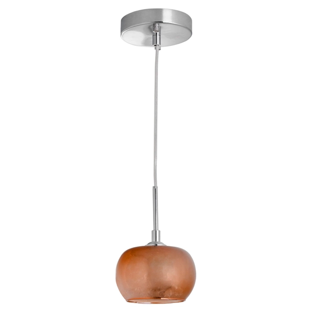 Pendente Cristal K9 E Vidro Cobre 13cm Medusa