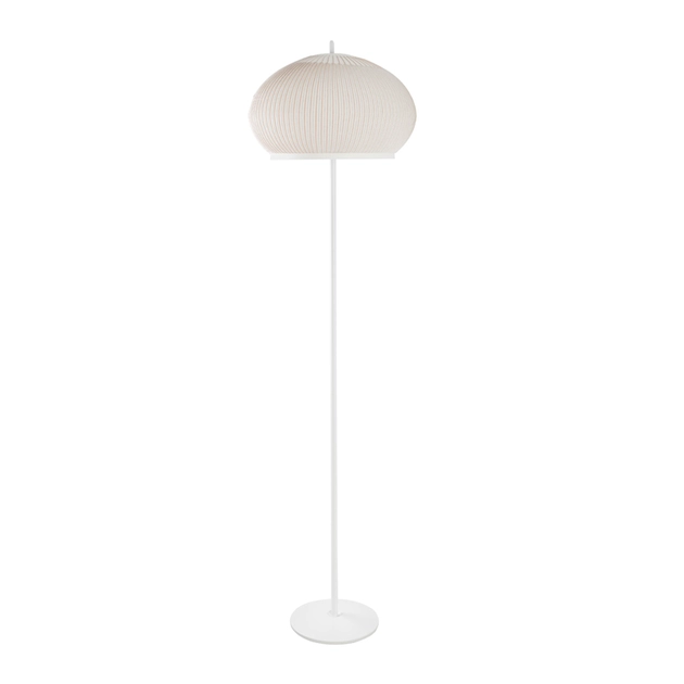 Luminaria De Piso Tecido Bege 50w 3750lm Dimerizavel Coton