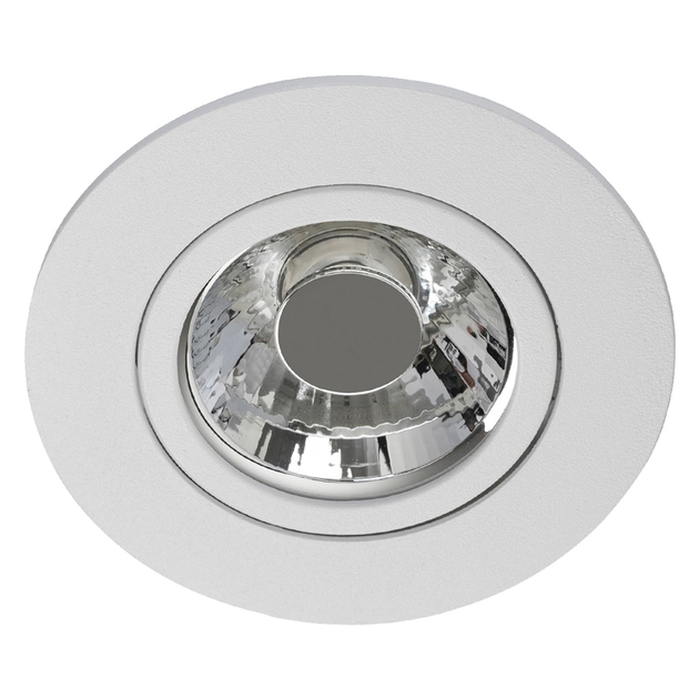 Plafon De Embutir Redondo Aluminio Branco 2cmx11,5cm Delfi