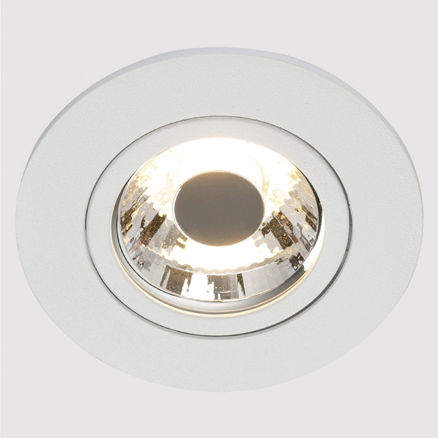 Plafon De Embutir Redondo Aluminio Branco 2cmx11,5cm Delfi