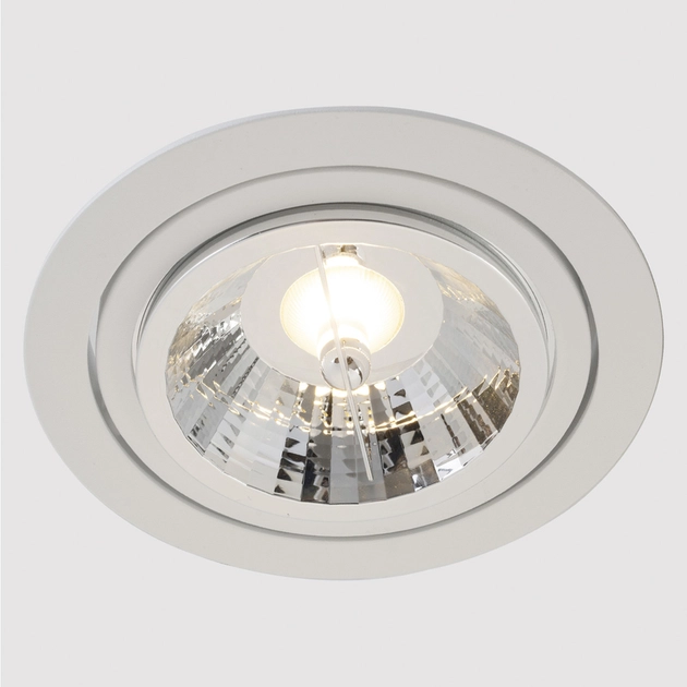 Plafon De Embutir Redondo Aluminio Branco 2cmx15,7cm Delfi