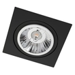 Plafon De Embutir Quadrado Aluminio 1,8x15,7cm Delfi - PRETO