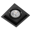 Plafon De Embutir Recuado 8x8cm Flap - PRETO