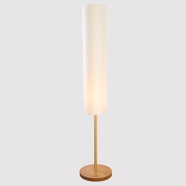 Luminaria De Piso Tecido Castanho 155cm Axis
